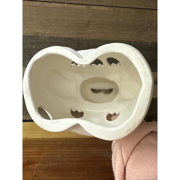 Unpainted Ceramic Bisque Bunny In Overalls Light Ready To Paint 12” - Picture 6 of 6